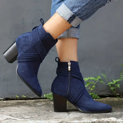 Calantha™ - Side Zipper Ankle Boots