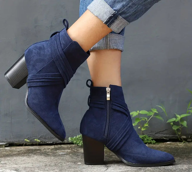 Calantha™ - Side Zipper Ankle Boots