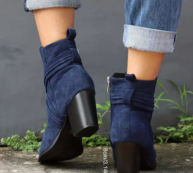 Calantha™ - Side Zipper Ankle Boots