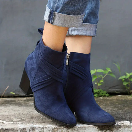 Calantha™ - Side Zipper Ankle Boots