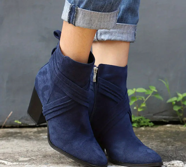 Calantha™ - Side Zipper Ankle Boots