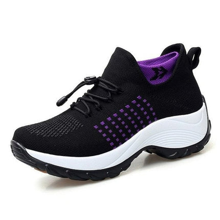 Ortho Stretch Cushion Shoes - Black Purple