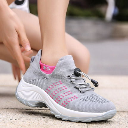 Ortho Stretch Cushion Shoes - Gray Pink