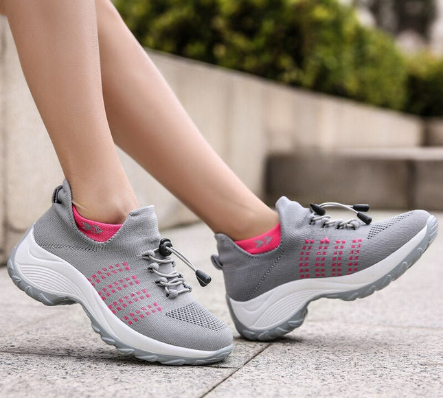 Ortho Stretch Cushion Shoes - Gray Pink