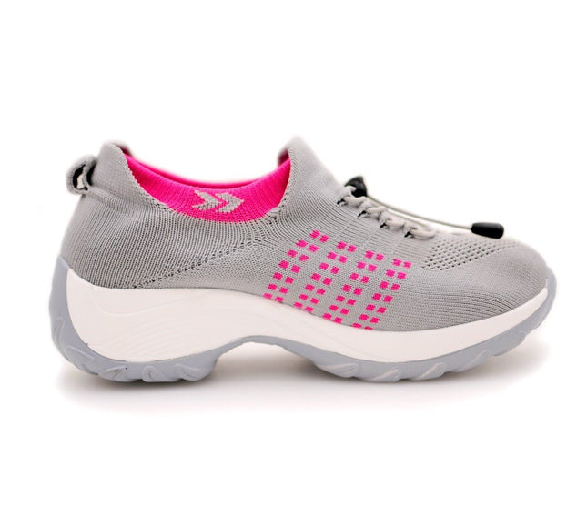 Ortho Stretch Cushion Shoes - Gray Pink