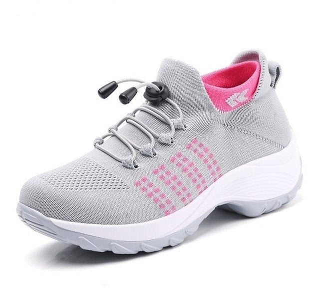 Ortho Stretch Cushion Shoes - Gray Pink