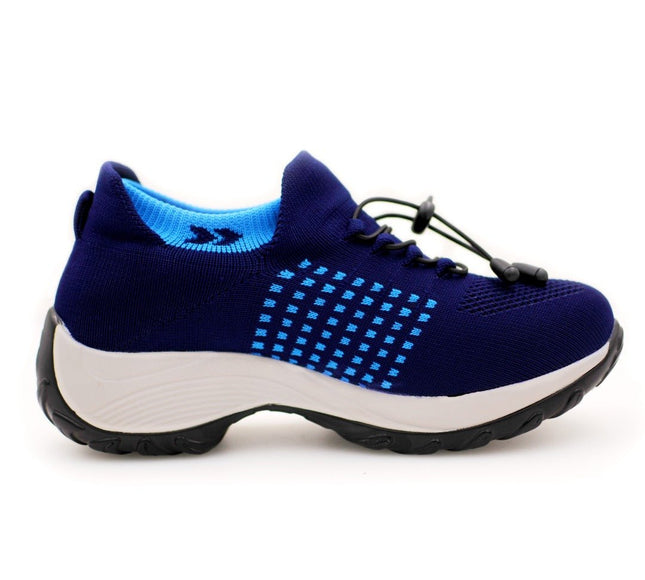 Ortho Stretch Cushion Shoes - White Blue