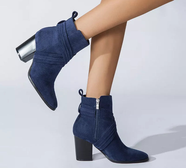 Calantha™ - Side Zipper Ankle Boots