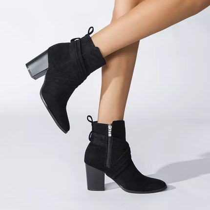 Calantha™ - Side Zipper Ankle Boots