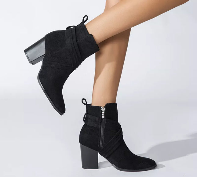 Calantha™ - Side Zipper Ankle Boots