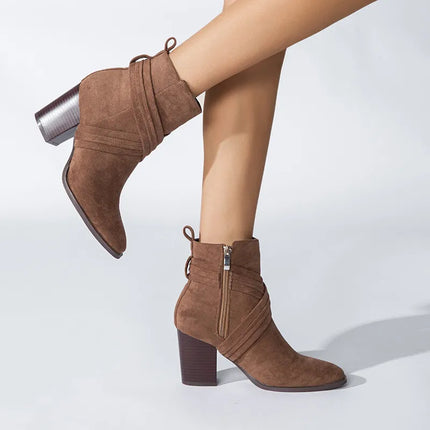 Calantha™ - Side Zipper Ankle Boots